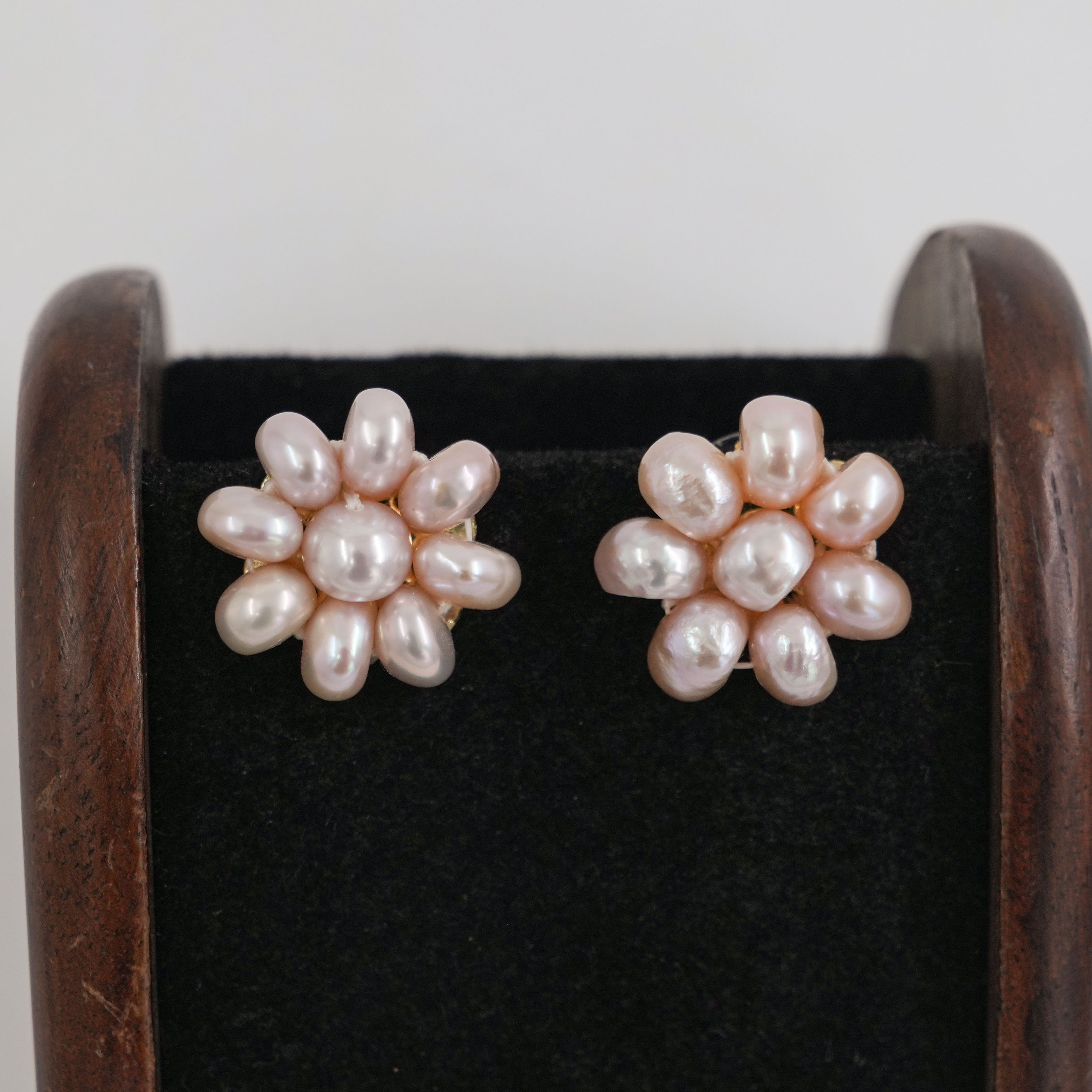 The Pearl Atelier by Kabra Pearls - Big Flat Round Shaded Studs